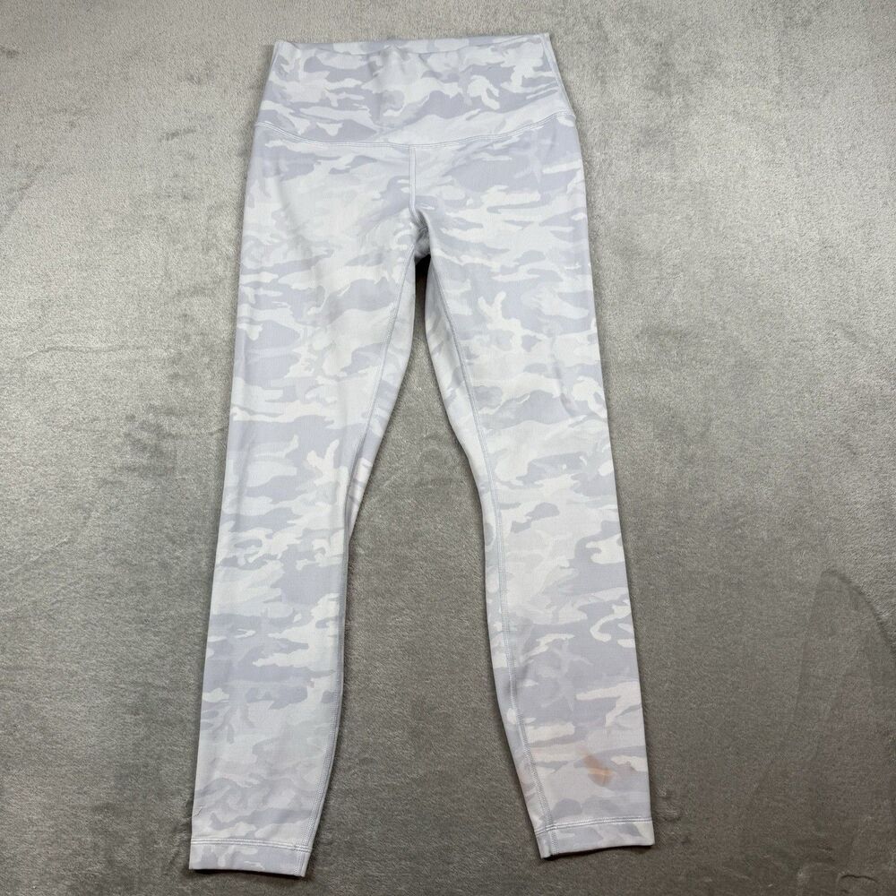 Lululemon Wunder Under High-Rise Leggings Women 8 White Starlight Camo Jacquard